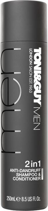 Toni&Guy Shampoo e balsamo antiforfora uomo 2 in 1 (250 ml, Shampoo liquido)