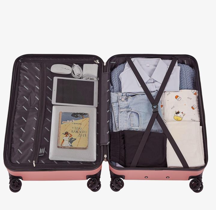 Immagine prodotto Arebos Valigia (94 l, Bagaglio a mano (fino a 50 litri), M (50 - 90l), L (90 - 115l), XL (da 115l))