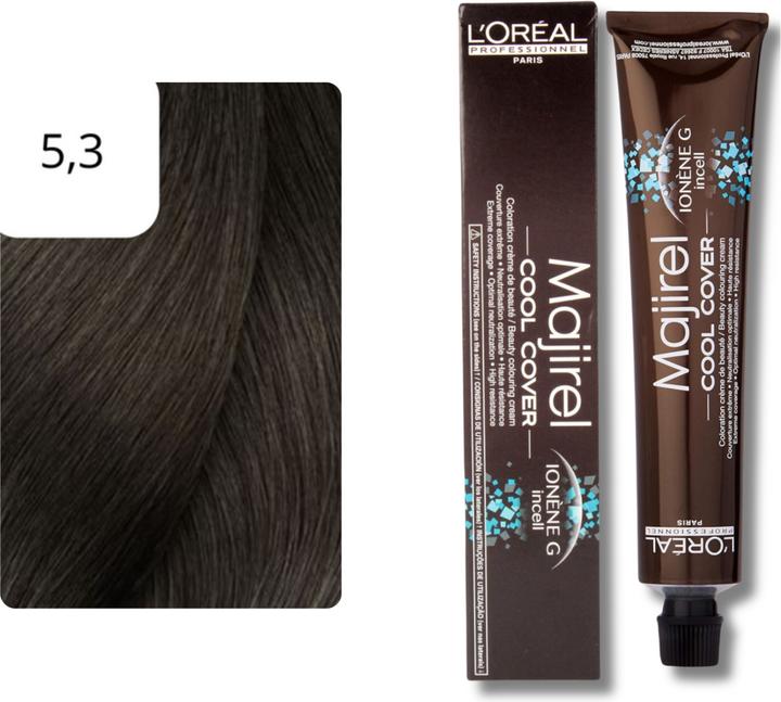 Actual product image L'Oréal Professionnel Majirel Cool Cover Hair Color (5.3 Light brown gold)