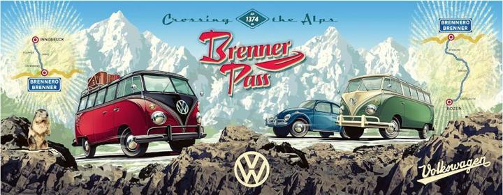Actual product image Ravensburger Over the Brenner Pass in a VW Bulli (1000 pieces)