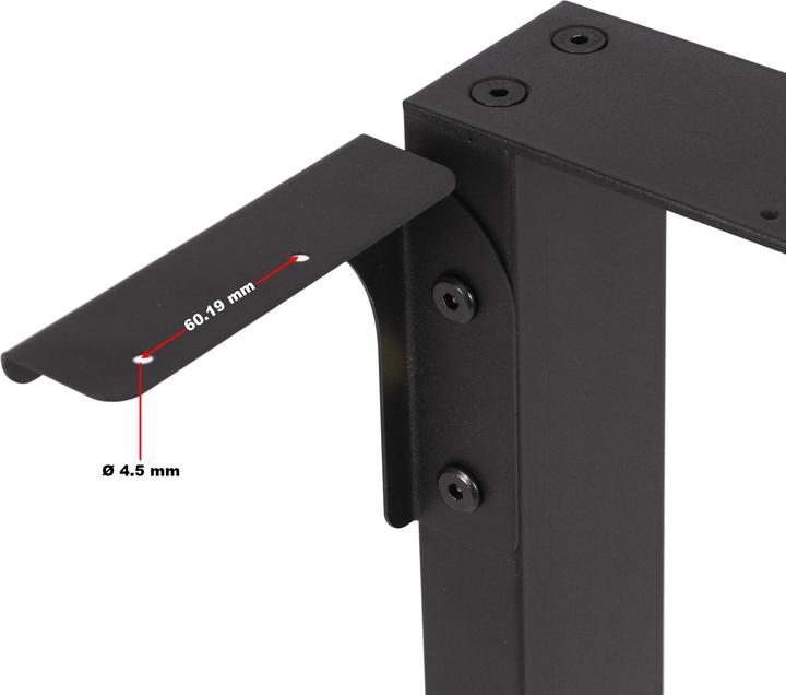 Produktbild Wiltec Bankkufen Set 30x43 cm pulverbeschichtet Tischkufen Bankbeine