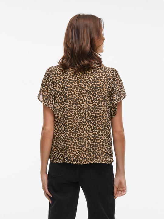 Actual product image Vila Leoprint Oberteil mit kurzen Ärmeln (38)