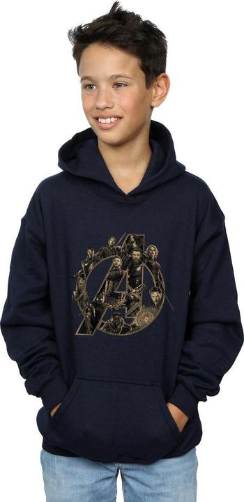 Immagine prodotto Avengers Infinity War Logo Felpa con Cappuccio Ragazzi (140, 146)