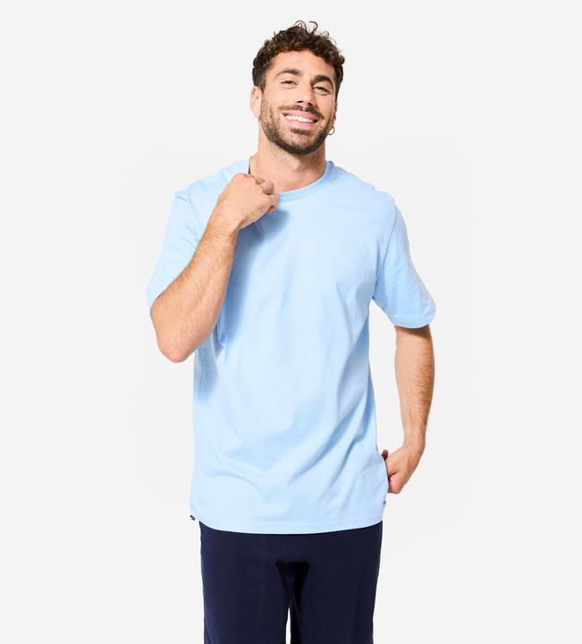 Domyos Men's Regular Fitness T-Shirt - Light Blue