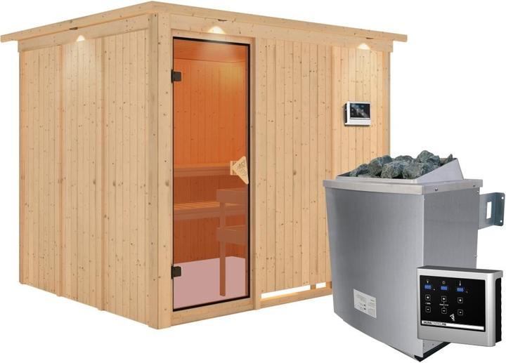 Actual product image Karibu Gobin with roof wreath (9 KW external control)