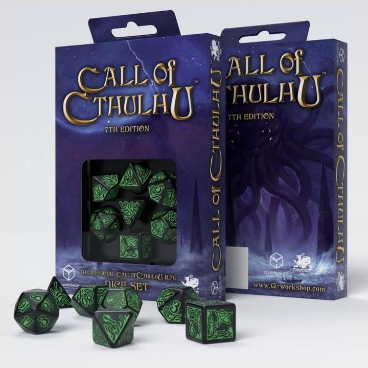 Produktbild Q Workshop SCTR21 - Call of Cthulhu 7th Edition schwarz & grün Würfelset (7)