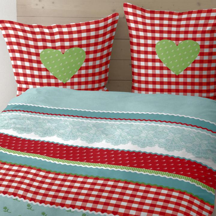 Produktbild Casatex Herz-Karo (Bettwäsche Set, 135x200 cm, 80x80 cm)