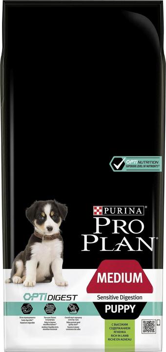Produktbild Pro Plan Dog Medium Puppy OPTI DIGEST Lamm (Junior, 1 Stk., 12000 g)