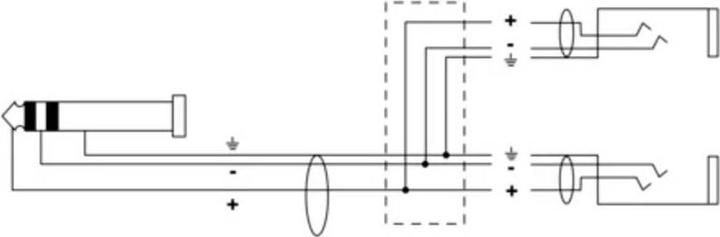 Actual product image Cordial 14883 Klinke Audio Y-Adapter (1x Klinkenstecker 3.5 mm - 2x Klinkenbuchs