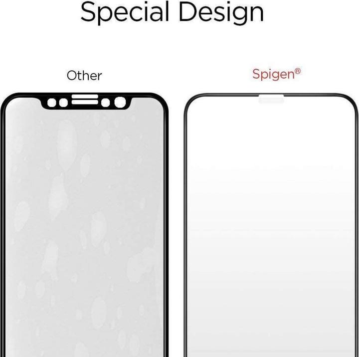 Produktbild Spigen Tempered Glass Glass Fc Iphone 11 Pro Max Black (1 Stück, Apple iPhone 11 Pro Max)
