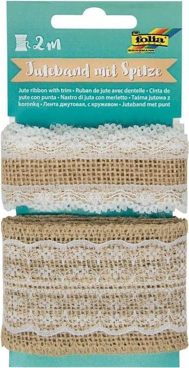 Produktbild Folia Juteband mit Spitze