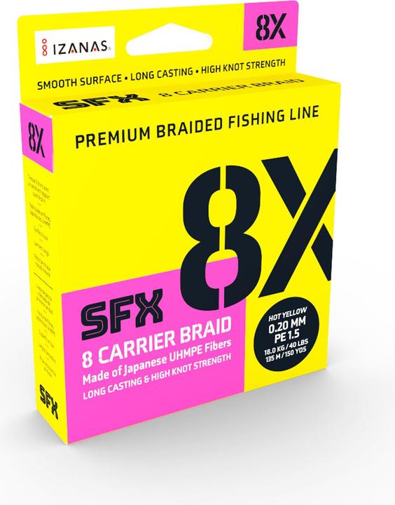 Sufix 8x SFX Carrier Braid – 300m (10 kg, 0.16 mm)