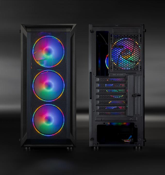 Actual product image Tooq Technology Caja Semitorre Gaming Tqgcc101-B "Ragnärok" Negra (ATX, mATX, Mini-ITX)