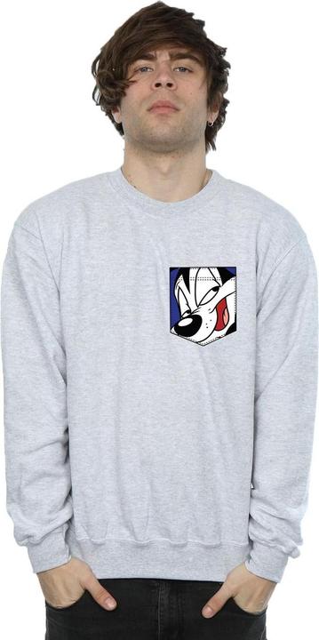Produktbild Looney Tunes Pepe Le Pew Face Faux Pocket Sweatshirt (L)