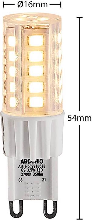 Actual product image Arcchio LED pin base lamp G9 3.5W 2,700K (G9, 3.50 W, 350 lm, 1 x, F)