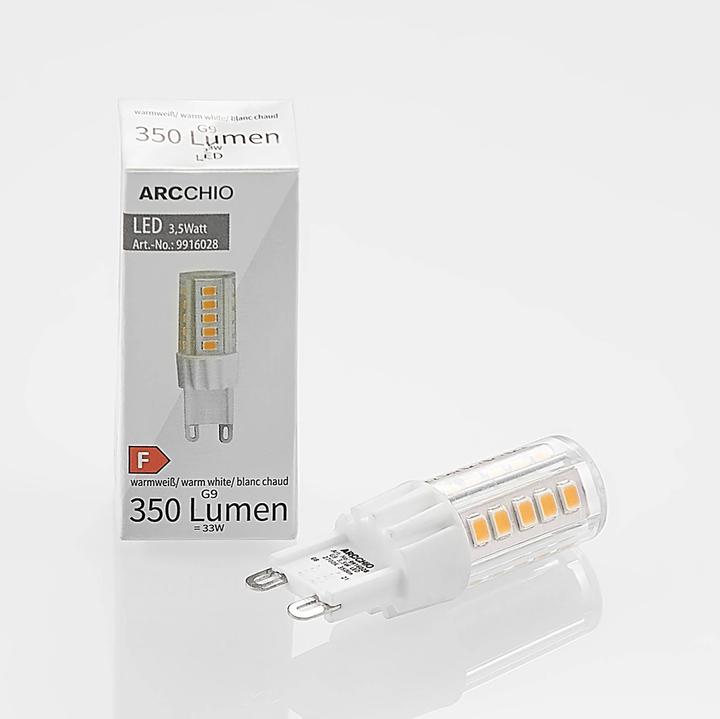 Actual product image Arcchio LED pin base lamp G9 3.5W 2,700K (G9, 3.50 W, 350 lm, 1 x, F)