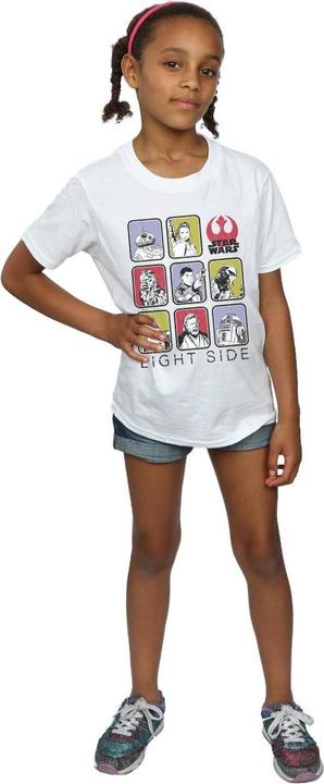 Actual product image Star Wars Girls The Last Jedi Multi Character Cotton T-Shirt (140, 146)