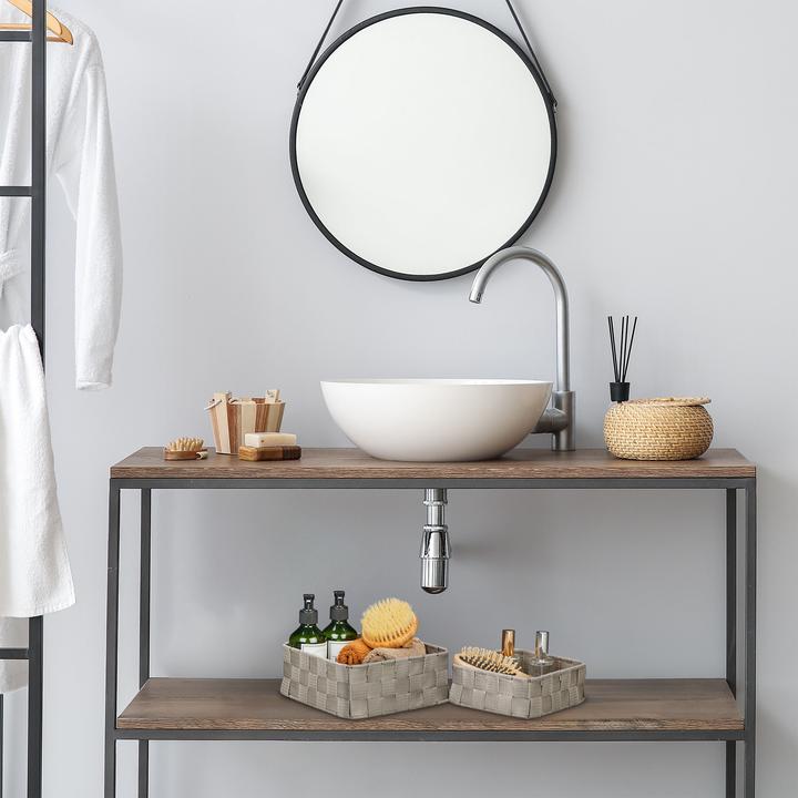 Immagine prodotto Relaxdays 3x cestino portaoggetti (1 x, 24 x 24 x 9,5 cm)