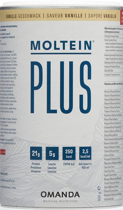 Nährwerte und Zutaten Moltein Plus 2.5 Vanille (400g) (1 Stück, Pulver, 400 g)