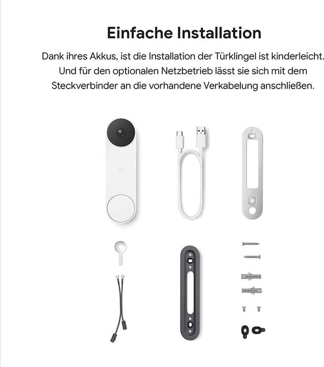 Image du produit Google Nest Doorbell (Bluetooth Faible consommation, Sans fil)