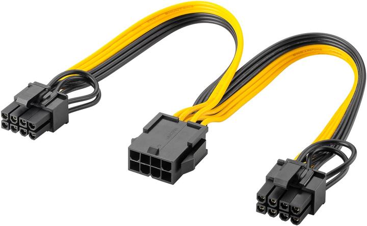 Image du produit Goobay Câble d'alimentation 8 broches femelle vers double 6+2 mâle pour PCIe