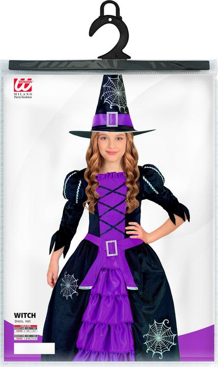 Actual product image Widmann Witch children's costume in black - purple (158)
