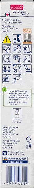 Produktbild dm Profissimo Stabkerze Rille champagner / schwarz