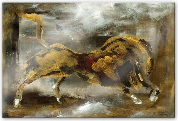 Actual product image Trenddeko Niksic - The Golden Bull (120 x 75 cm)
