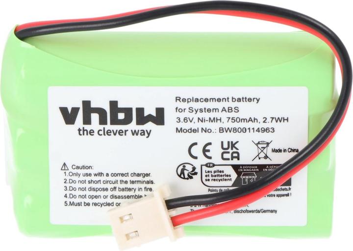 Actual product image AccuCell Battery Replacement for Slendertone 3AAA750 for Medical (750mAh, 3.6V, NiMH) (1 pcs., 750 mAh)