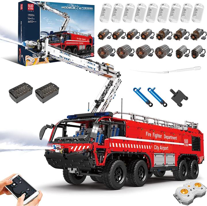 Actual product image Mould King Airport rescue vehicle