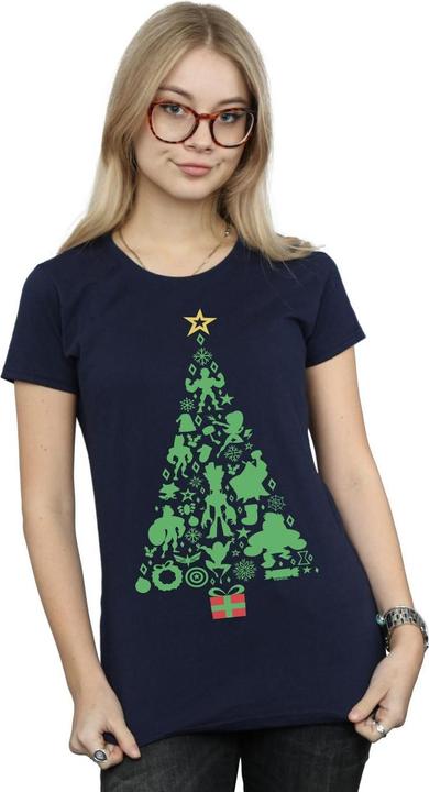 Actual product image Womens/Ladies Avengers Christmas Tree Cotton T-Shirt (M)