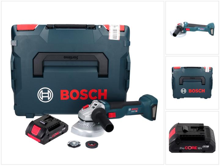 Produktbild Bosch Professional Bosch GWS 18V-10 Professional Akku Winkelschleifer 18 V 125 mm Brushless + 1x ProCORE Akku 4,0 Ah + (125 mm)