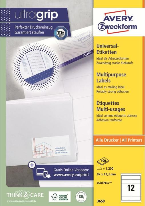 Image du produit Avery Étiquettes universelles