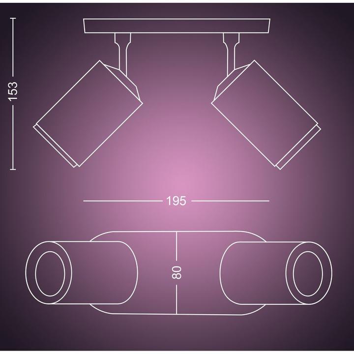 Image du produit Philips Hue Fugato Base BT (700 lm, GU10)