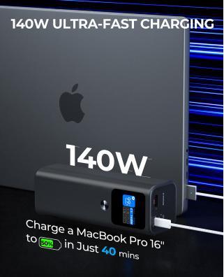 Productafbeelding Aukey Sprint X (27600 mAh, 140 W, 99.36 Wh)