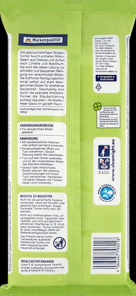Nutritional values and ingredients dm Denkmit Floor cloths