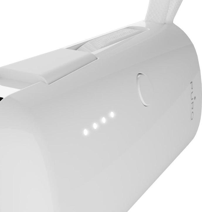 Actual product image SBS Puro Powerbank 5000mAh with integrated USB-C cable, white (5000 mAh)