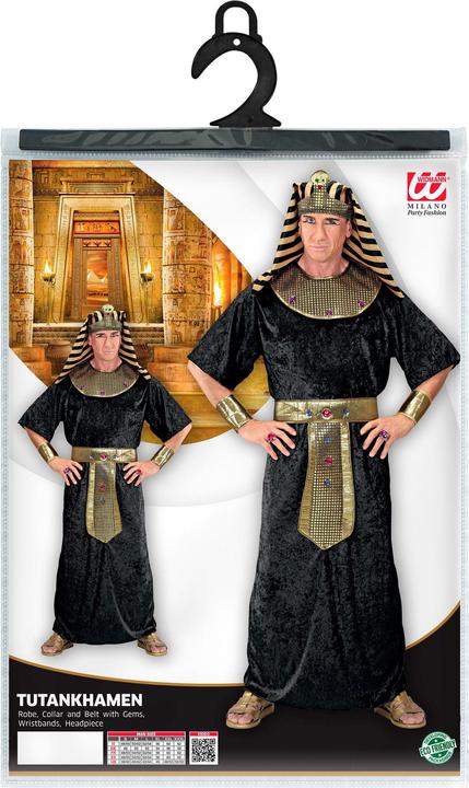 Actual product image Widmann Antikes Pharao Kostüm Tutanchamun mit Tunika, Kragen & Gürtel, Armbänder, Kopfbedeckung (XL)