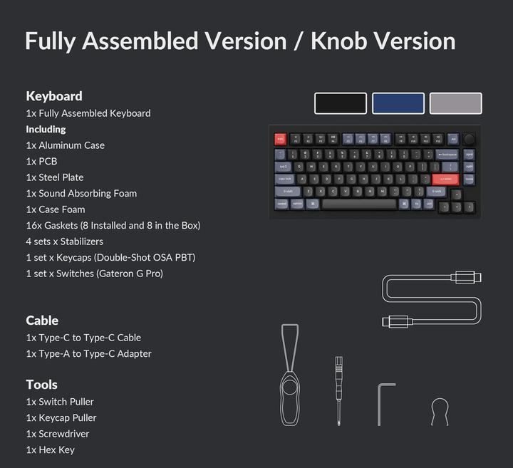 Produktbild Keychron Q1 Knob Version v2 (US, Kabelgebunden)