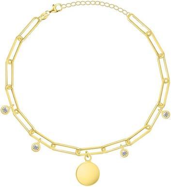 Actual product image Brilio Silver - Decent Gold Plated Stone Bracelet BRC137Y