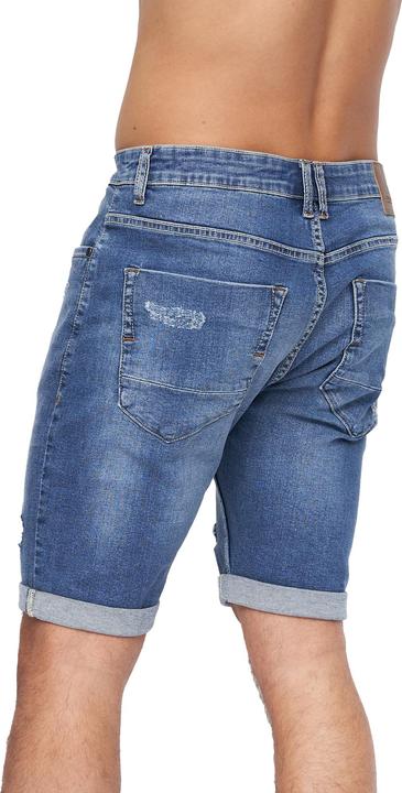 Produktbild Crosshatch Mens Riptrey Abraised Denim Shorts (38)