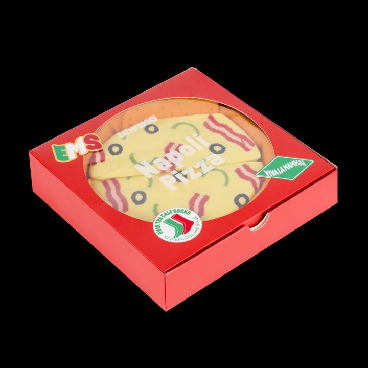 Image du produit Eat My Socks Chaussettes Napoli Pizza Socken, pizza complet (lot de 2, Taille unique)