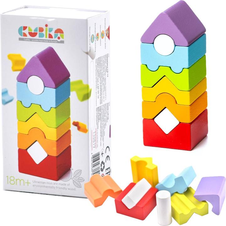 Actual product image Cubika Wood stacking tower small