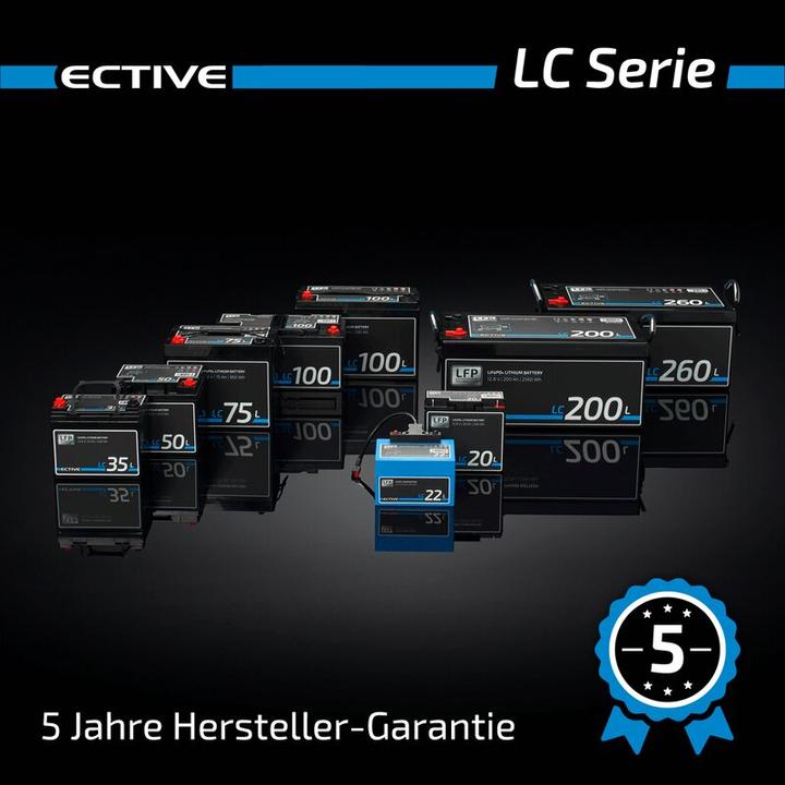 Immagine prodotto Ective LC 200L 12V LiFePO4 batteria al litio 200 Ah (12 V, 200 Ah)