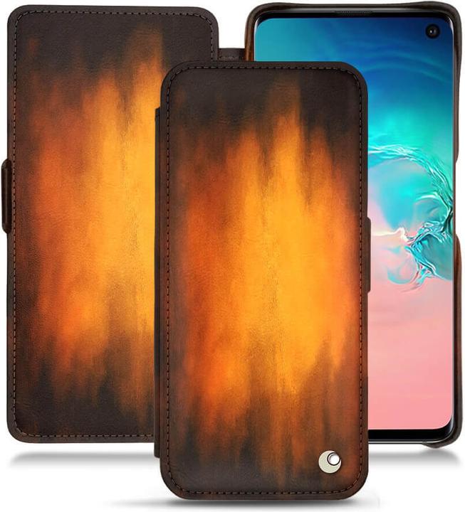 Productafbeelding Noreve Lederen omslag horizontaal (Samsung Galaxy S10e)