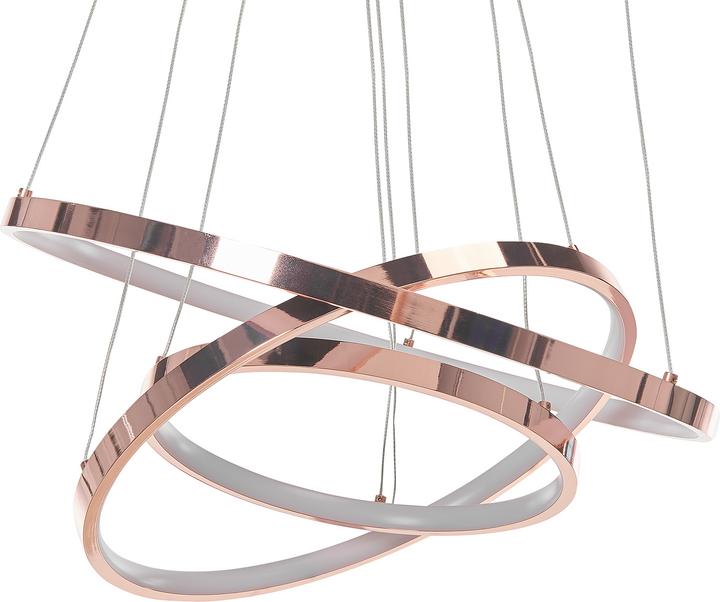 Productafbeelding Beliani Hanglamp LED roségoud 3 ringen ATREK (E27, 2962 lm)