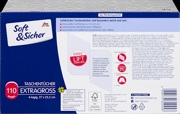 Etichetta energetica dm Soft&Sicher Scatola per fazzoletti con fazzoletti extra-large