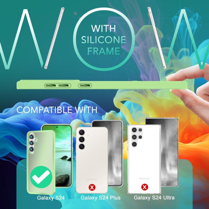 Produktbild Nalia Semi-Transparente Hybrid Hülle mit Schutzrahmen (Samsung Galaxy S24)