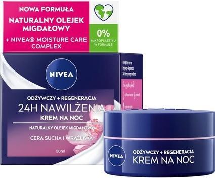 Image du produit NIVEA Crème de Nuit Régénérante Nourrissante Pour Peaux Sèches et Sensibles 50 Ml Aqua Effect (50 ml, Crème de nuit)