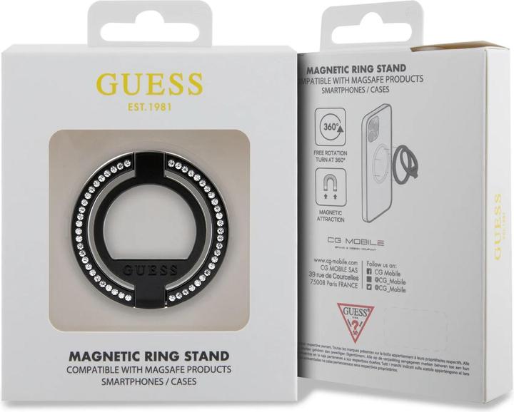 Produktbild Guess MagSafe Ring stand GUMRSALDGK czarny/black Rhinestone (22, 23, 24, 25)